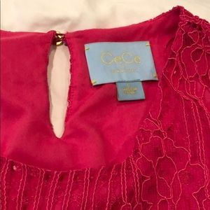 Cece hot pink shift dress